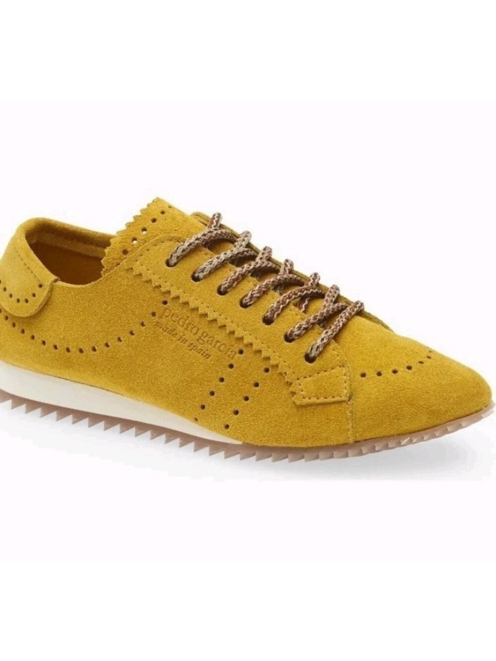 Pedro Garcia Women Celin Suede Sneaker EU40 US10 Mimosa Yellow Made Spain